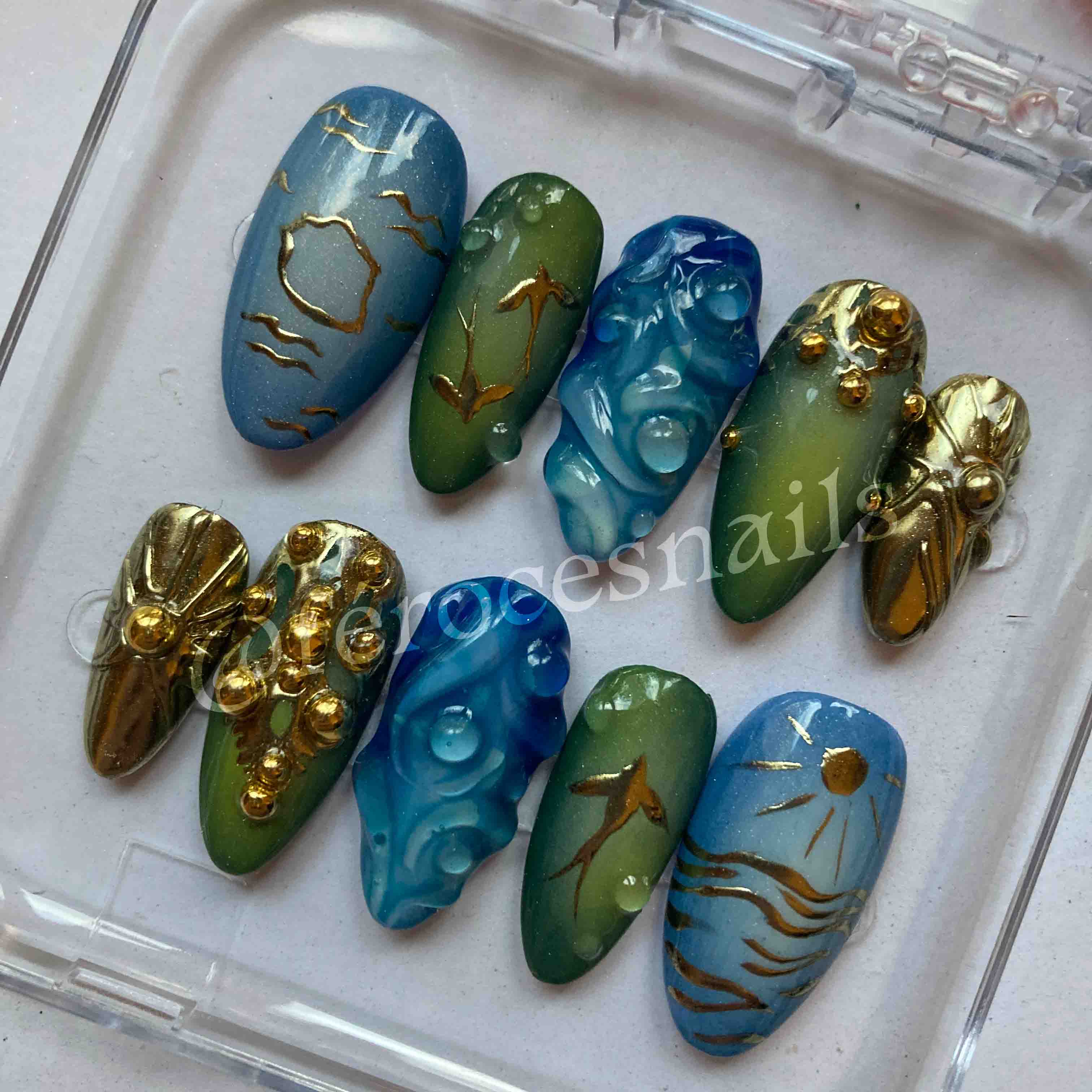 Réunion Island - Press-on nails amande